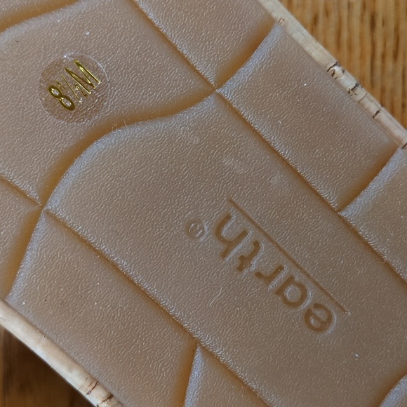 Earth Scotti Platform Leather Dark Natural Slide Sandal Size 8.5 - Picture 11 of 13